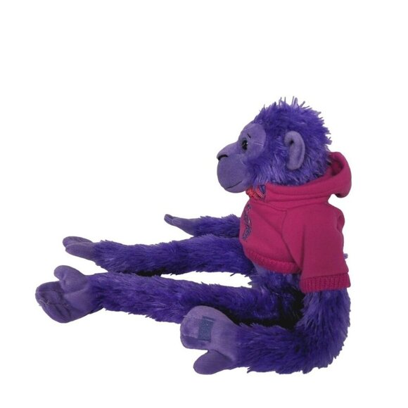 The Petting Zoo Sky Deck Chicago Purple Hanging Monkey Plush Hoodie 2014 19.5" - Picture 5 of 7